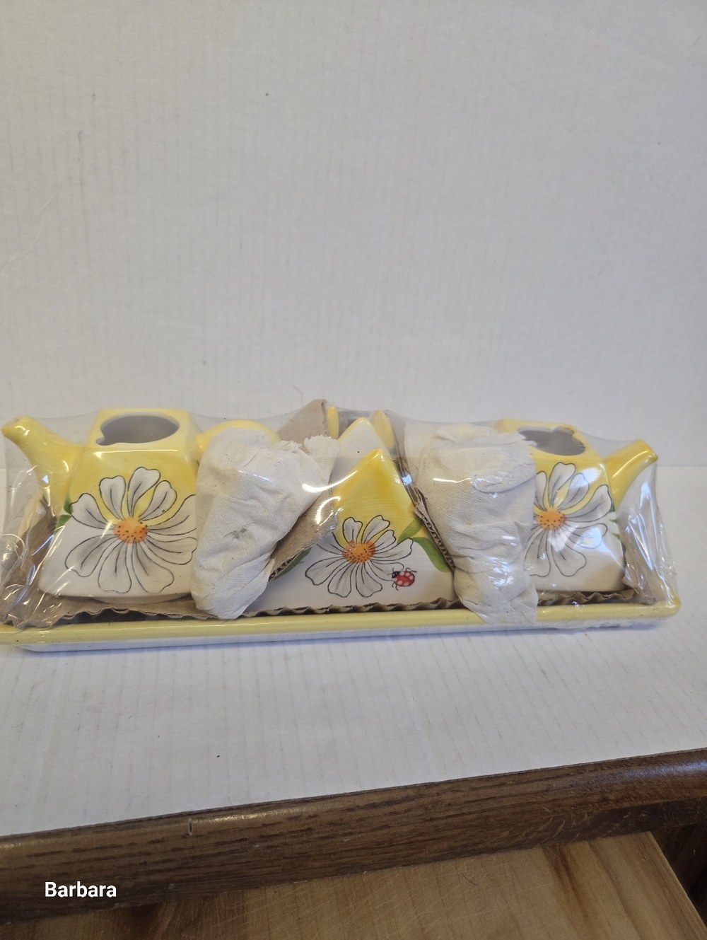 Vintage 90s Hi-Lux Japan Hand-painted Geometric Floral Tea Set (Sealed)
